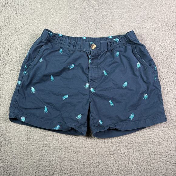 Chubbies Shorts Mens M Navy Blue Jellyfish Print Chino 5" Boomshakalaka - Picture 1 of 7